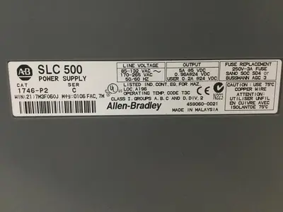 USED ALLEN BRADLEY 1746-P2 SER C / 1746-A7 SER B