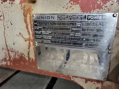 1-3/8x2-3/4 Triplex Plunger Pump TD-30 w/ 15 hp Motor