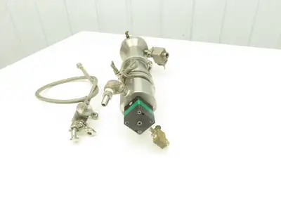 Baldewien NA Sanitary Mixing Valve Assy Pneumatic Plunger Btm 3" Body Dia x 22"