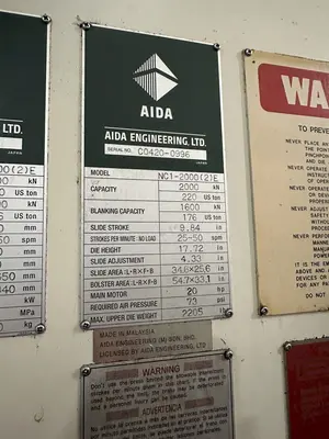 USED 2013 AIDA NC1-2000(2)