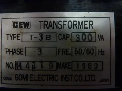 USED GOMI ELECTRIC T-3B