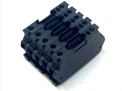 USED E‑T‑A 2‑POS FEED‑THROUGH TERMINAL BLOCK