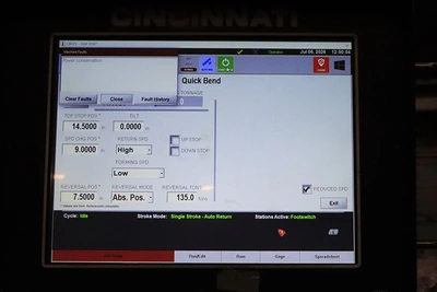 Used 1998 Cincinnati 135CBII Press Brakes New Jersey US | Machinery Values #1266783