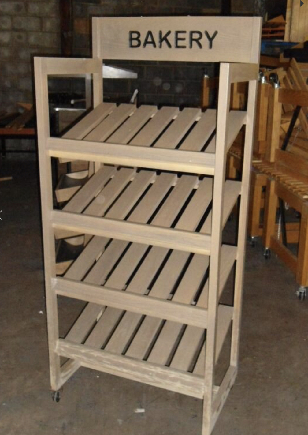 Wood (Oak) Mobile Bakery Display