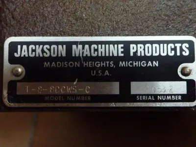 Used JACKSON MACHINE PRODUCTS T-8-8CCWS-C Parts & Accessories (Material Handling) | Ideal Machinery #664415