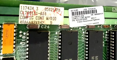 USED FISHER ROSEMOUNT CL7001X1-A10 CONFIG CONTROL BOARDW/DIO 39A5234