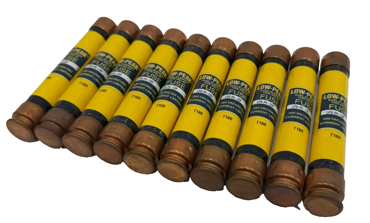NEW LOT OF 10 BUSSMANN LPS-RK-1SP LOW-PEAK FUSES LPSRK1SP