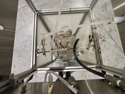 USED CHEMGLASS 72 LITER REACTOR FLASK