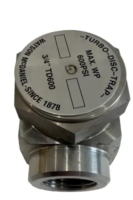 NEW WATSON MCDANIEL TD600 STEAM TRAP 3/4"
