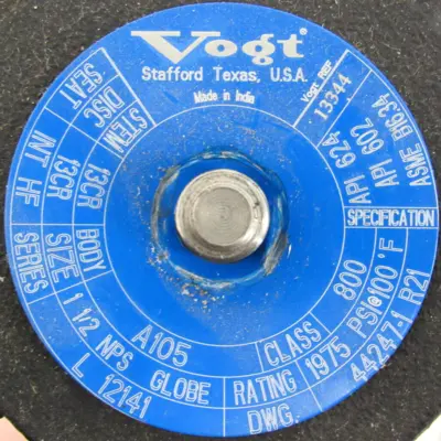 NEW VOGT 1-1/2" GLOBE VALVE 13344 LT12141 800