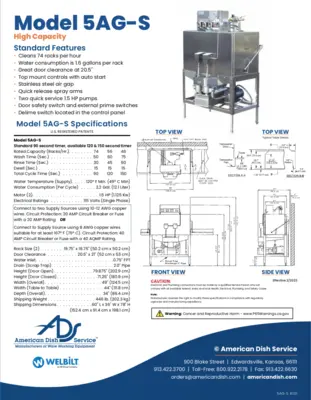 Used AMERICAN DISH SERVICE _UNKNOWN_ Dishwashers Pennsylvania US | MS Restaurant and Equipment Sales #1265458