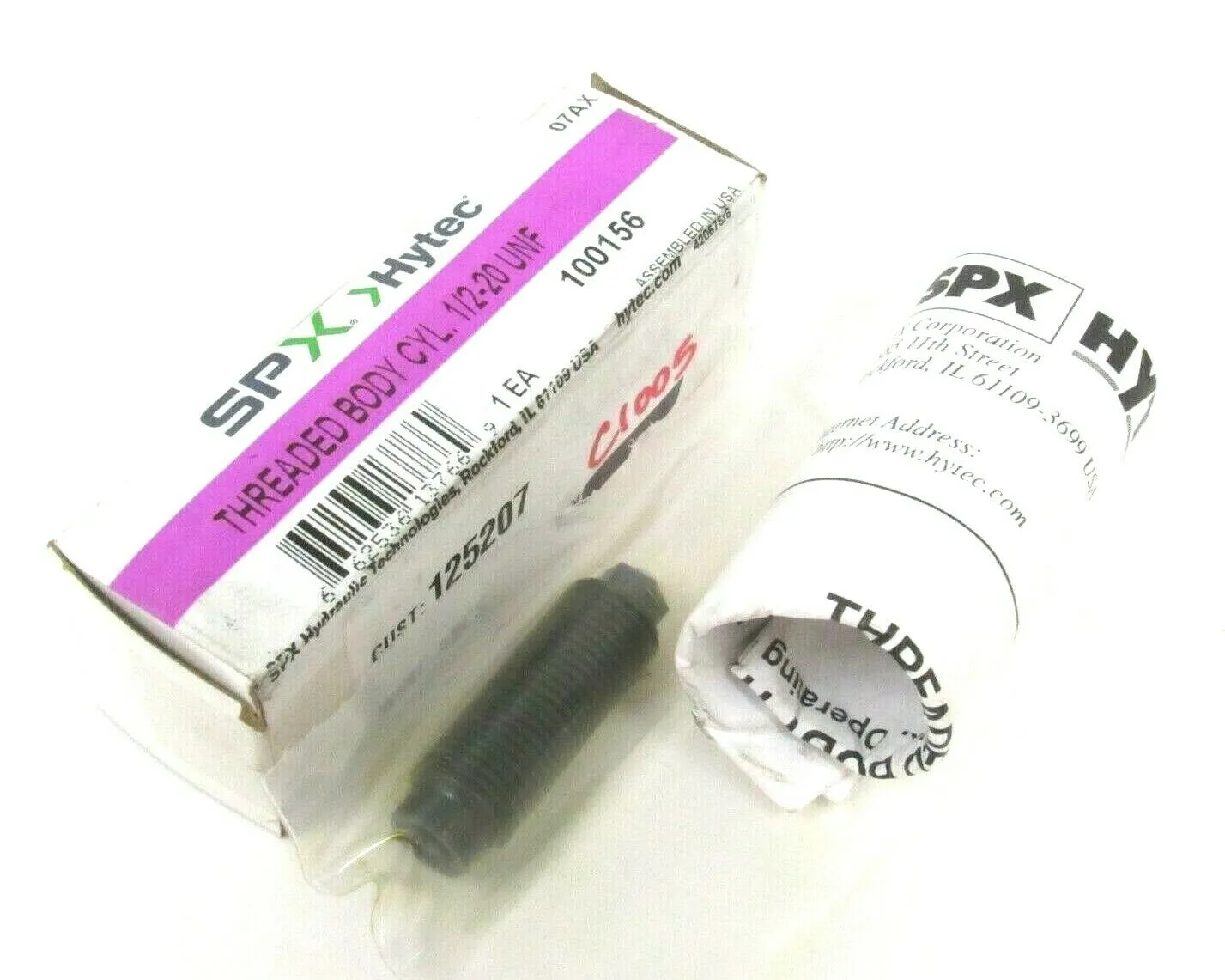 NEW SPX HYTEC 100156 1/2-20 UNF THREADED BODY CYLINDER