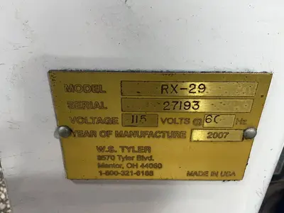 Used 2007 W.S. TYLER RX29 Chemical & Process Equipment Ohio US | HGR 24 #1424457