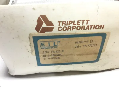 Triplett TR/420-G DC Volts Panel Meter 0-80KVDC 0-200UADC