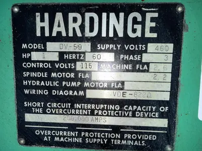 Used HARDINGE DV-59 Precision Lathes Illinois US | Aucto #1411693