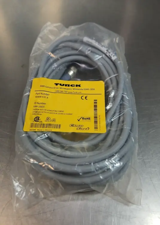 Used Turck WAKW 4.5T-8 U99-15620 Cable & Wire South Carolina US | Palmetto Automation #1160536