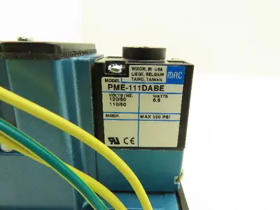 MAC 6211C-211-PM-111DA Pneumatic Single Solenoid Valve 120V 3/8"NPT Manifold