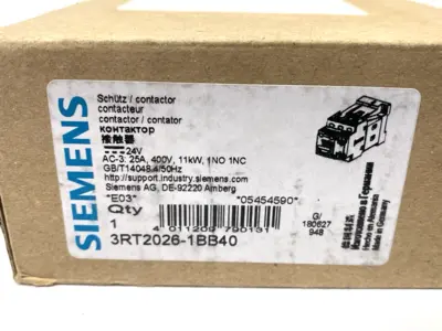 NEW SIEMENS SIRIUS POWER CONTACTOR 3-POLE 400V 11KW 25A