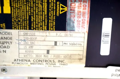USED EMI ATHENA CONTROLS SMP15DE TEMPERATURE CONTROL