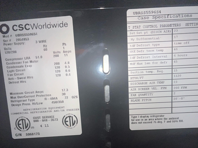 42-0193 CSC 8 Foot Self Contained Cooler