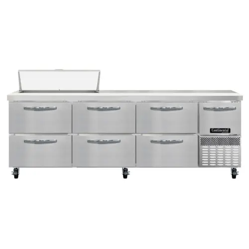 Continental RA93SN10-D 93" Sandwich/salad Prep Table W/ Refrigerated Base, 115v