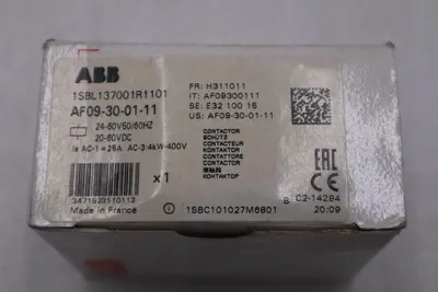 New ABB AF09-30-01-11/ AF09300111 CONTACTOR 20-60VSTOCK H275A
