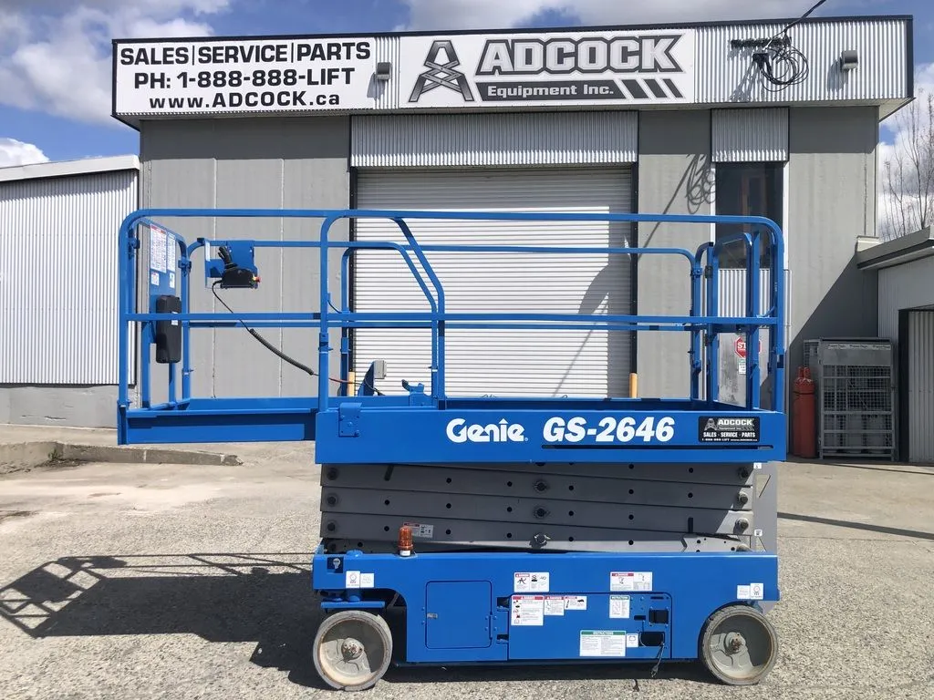 Used 2008 GENIE GS-2646 ELECTRIC SCISSOR LIFT Scissor Lifters Alberta CA | Adcock Equipment #1418066