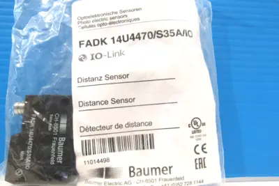 NEW BAUMER ELECTRIC FADK 14U4470/S35A/IO PHOTOELECTRIC SENSOR FADK14U4470S35AIO