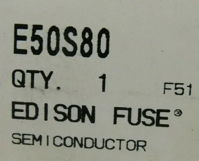 NEW LOT OF 5 EDISON E50S80 FUSE 500V 80A
