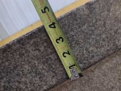 8' X 4' X 14" CHALLENGE PRECISION LAYOUT INSPECTION GRANITE TABLE W/ EDGE LEDGES: STOCK #23812