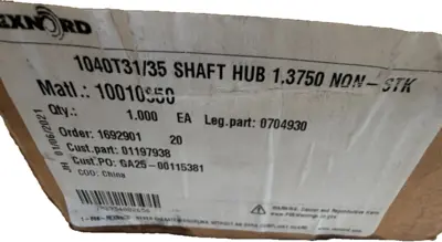 NEW REXNORD/FALK 0704930 1040T31/35 SHAFT HUB 1.3750