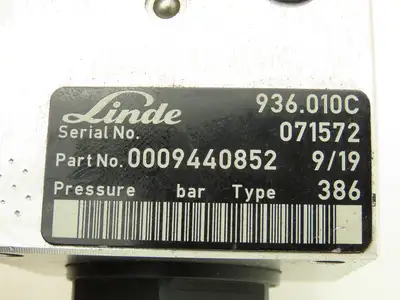 Linde 0009440852 Electric Forklift Brake Control Valve Removed From E20C