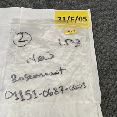 New | in-Stock Rosemount 01151-0687-0003 Meters - Misc California US | Davliegogo LLC #1706035