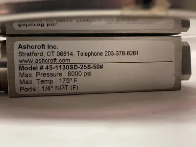 New | in-Stock ASHCROFT 45-1130SD-25S-50# Universal Pressure Meters Ohio US | Surplus Asset Holdings #1247165