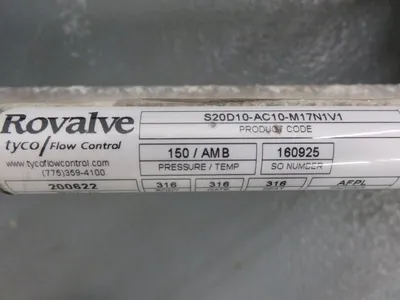 Rovalve / Tyco 10"-150 knife gate valve with pneumatic actuator