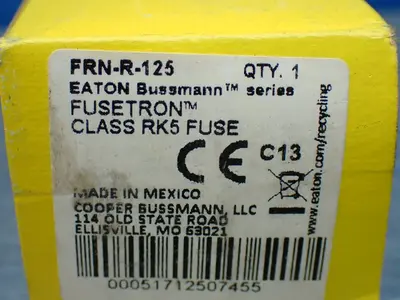 New | in-Stock BUSSMANN FRNR125 Fuses | HGR 24 #742670