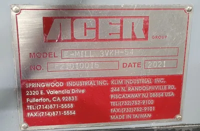2021 ACER E-Mill 3VKH-54 Mills, CNC | Machinery Central (15)