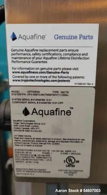 Used AQUAFINE ASTIM TYPE Water Purification Illinois US | Aaron Equipment #1369523