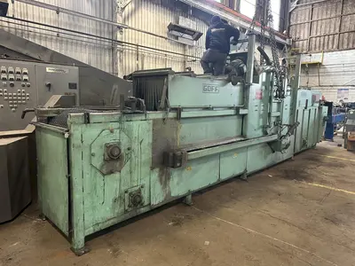 27.5" X 18" X 2 WHEEL GOFF MODEL #WM27.5-2-40 WIRE MESH BELT PASS THROUGH SHOT BLASTER, NEW 2008: STOCK #21932