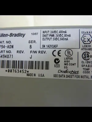 USED ALLEN BRADLEY 1794-ADN SER B