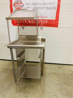 Areo 3CD-L-30-W/RS NSF All stainless steel Left side drain board with under-shelf & Top Storage