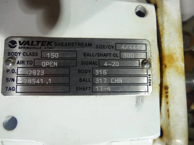 Valtek 4", Class 150, 316SS Control Valve