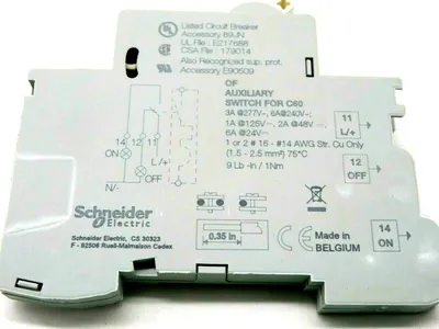NEW LOT OF 5 SCHNEIDER ELECTRIC 26925 AUXILIARY SWITCH 240-415V