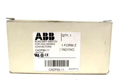 LOT OF 7 NEW ABB CADP90-11 AUXILIARY SWITCH CADP9011