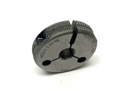 USED VERMONT GAGE THREADED RING GAGE M12X1.25-6G NOGO PD 11.028