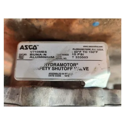 Used Twin 2" ASCO Series V710 Gas Valve Body w/ AH2E Hydramotor Actuator