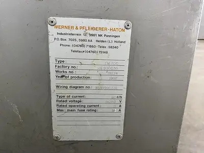 USED 1992 WERNER & PFLEIDERER-HATON TM 700