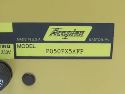 Acopian P050PX5AFP Regulated Power Supply 120V Input 30VDC Output