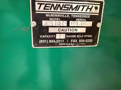 Used 2005 TENNSMITH LM1214 Power Squaring Shears (Gauge) Texas US | Used Fab Machines #1269214