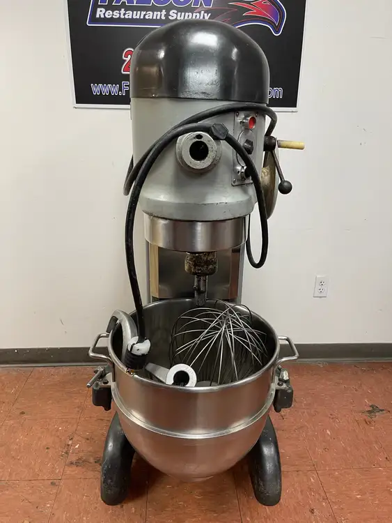Used Hobart Used Hobart H600T 60qt 4 Speed Floor Mixer with Accessories 220V 3PH - BB Planetary Mixers Illinois US | Falcon Restaurant Supply #1374486